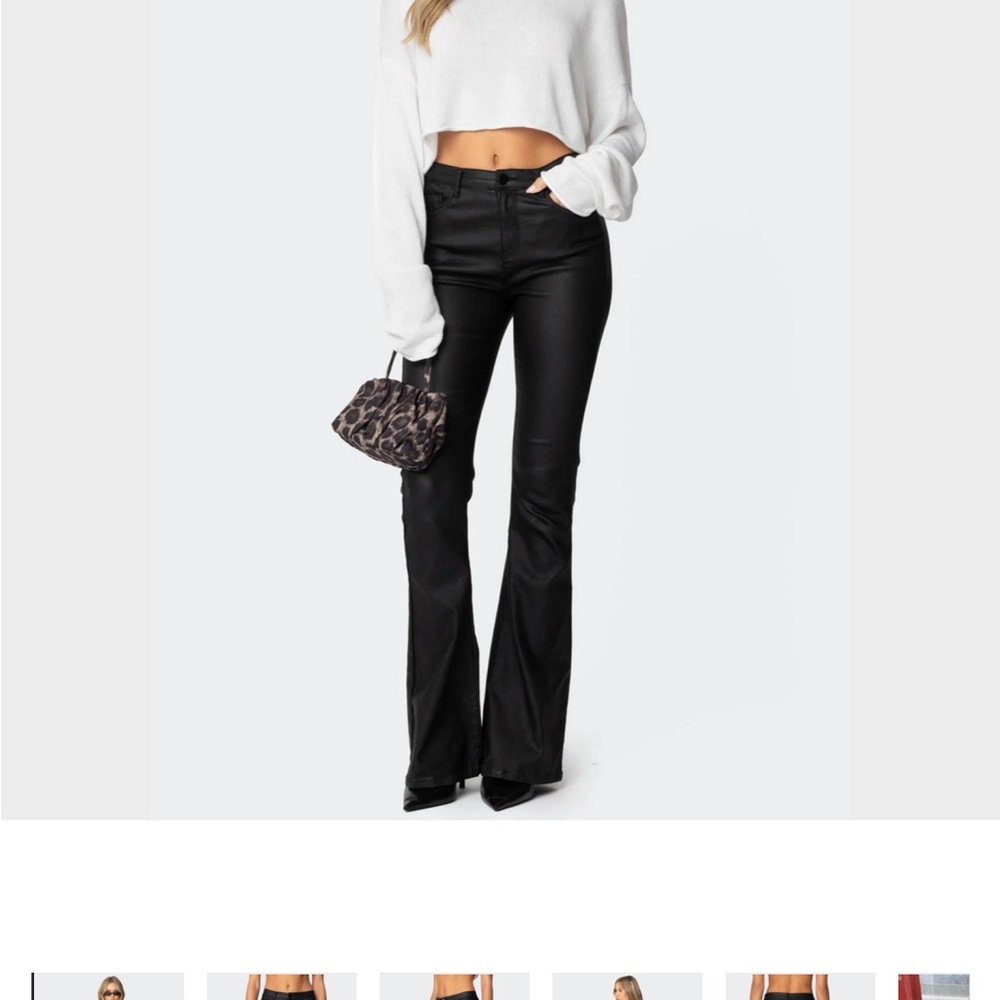 Edikted Black High-Waisted Pants
